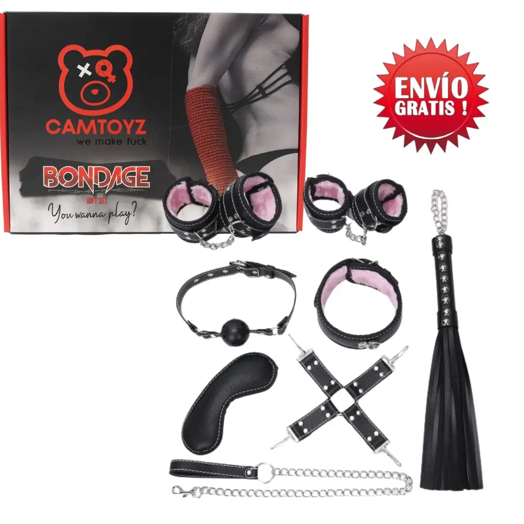 Kit BDSM de sado Set 8 piezas morado fetish de Femarvi - Condones Mix