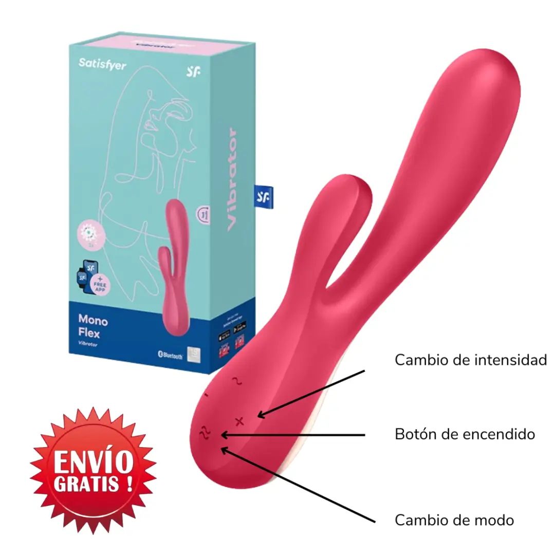 Vibrador Satisfyer Mono Flex Blanco con App Móvil Satisfyer Connect