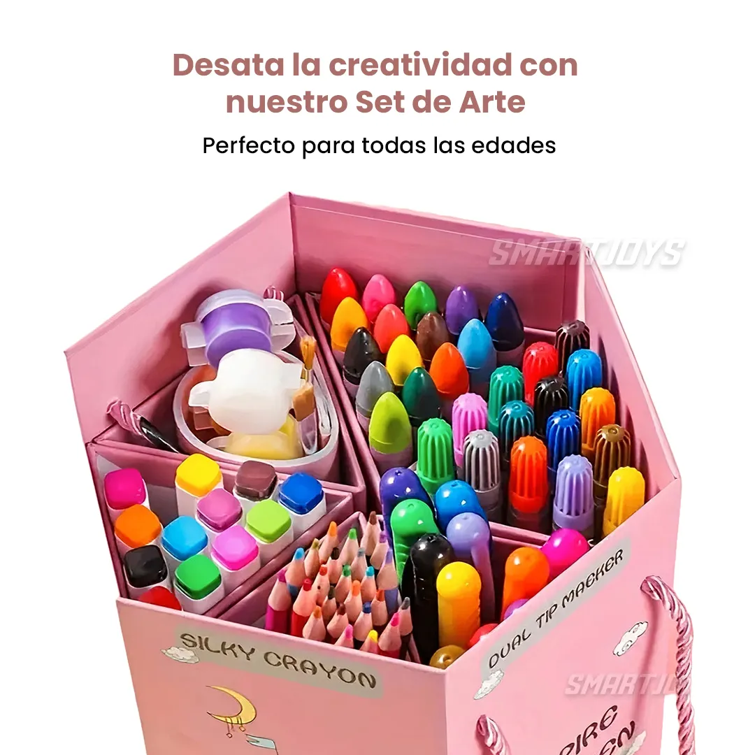 Set Kit De Arte Dibujo Colores Para Niños Maleta X208 Piezas - Luegopago