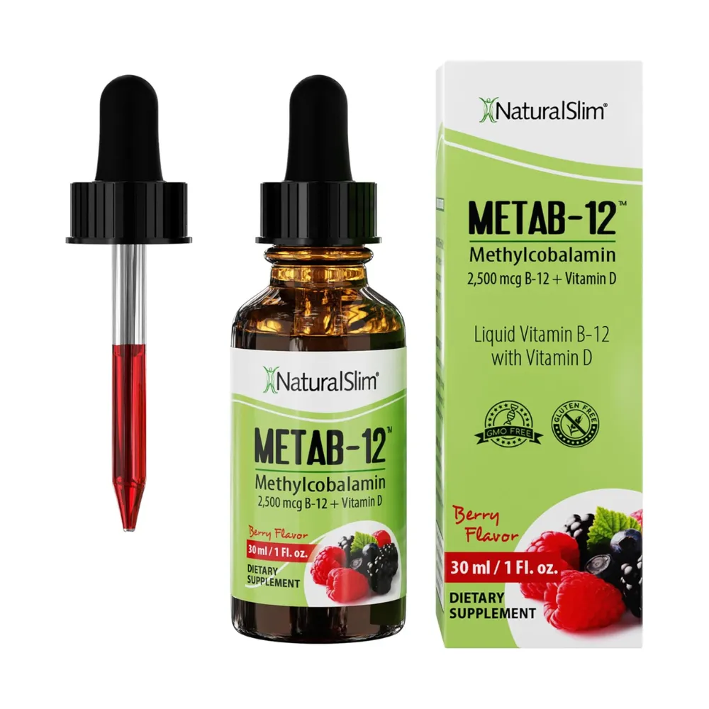 Naturalslim Metab-12 Gotas Vitamina B12 Sublingual + D3
