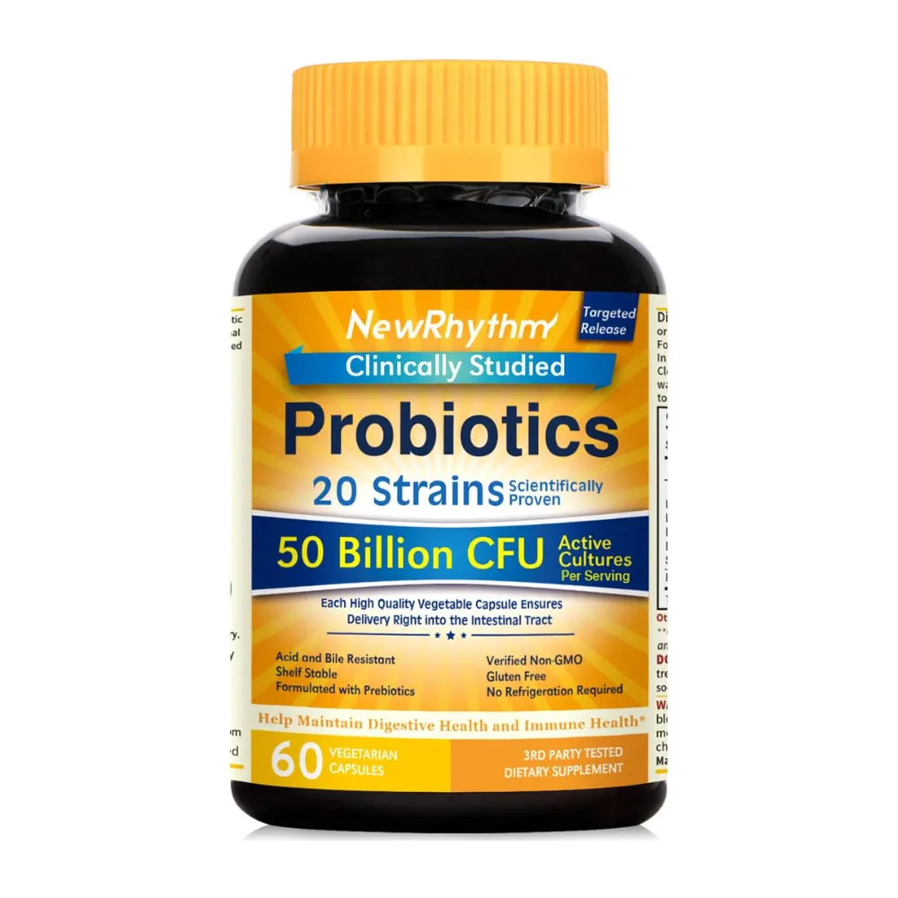 Newrhythm Probióticos 50 Billones Cfu 20 Cepas 60 Cápsulas