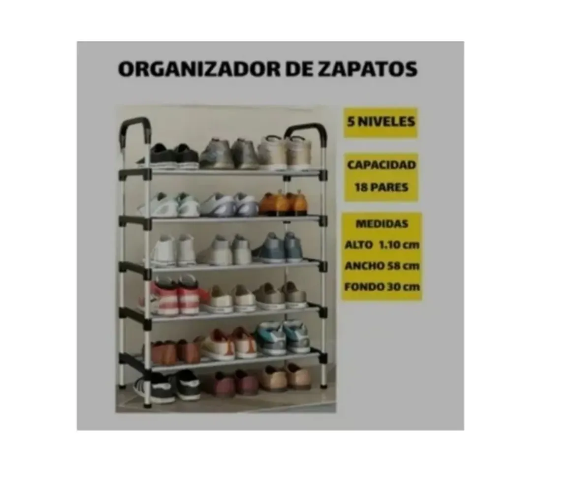 Zapatero 5 Niveles Organizador De Zapatos Estante Shoe Rack