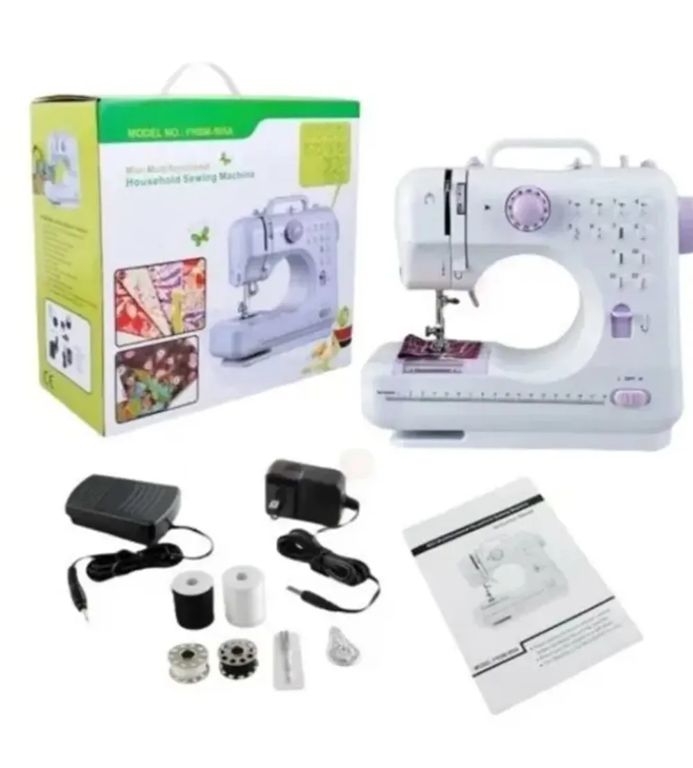 Máquina Coser Portatil Mini Luz Led Sewing Machine Sm-505a