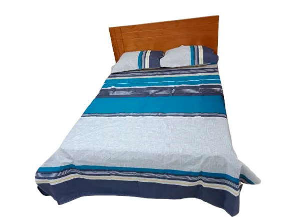 Sabanas Cama Doble lineas azules 