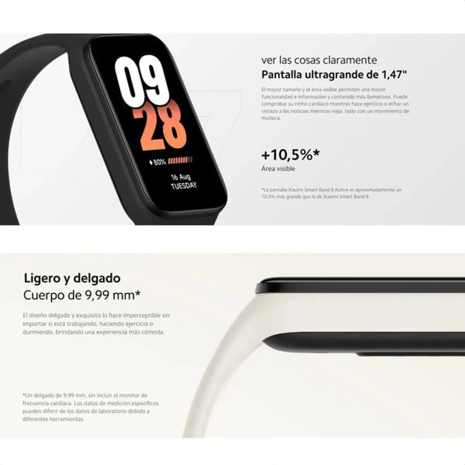 Smartwatch Xiaomi Smart Band 8 Active Reloj Inteligente