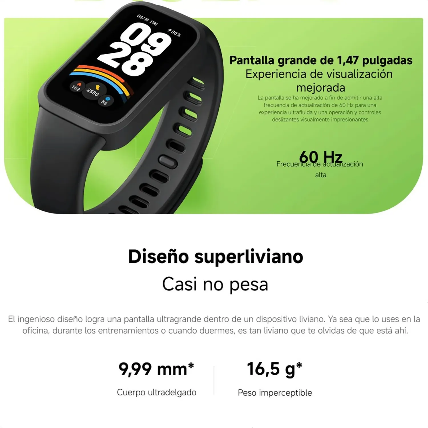 Smartwatch Xiaomi Smart Band 9 Active Reloj Inteligente