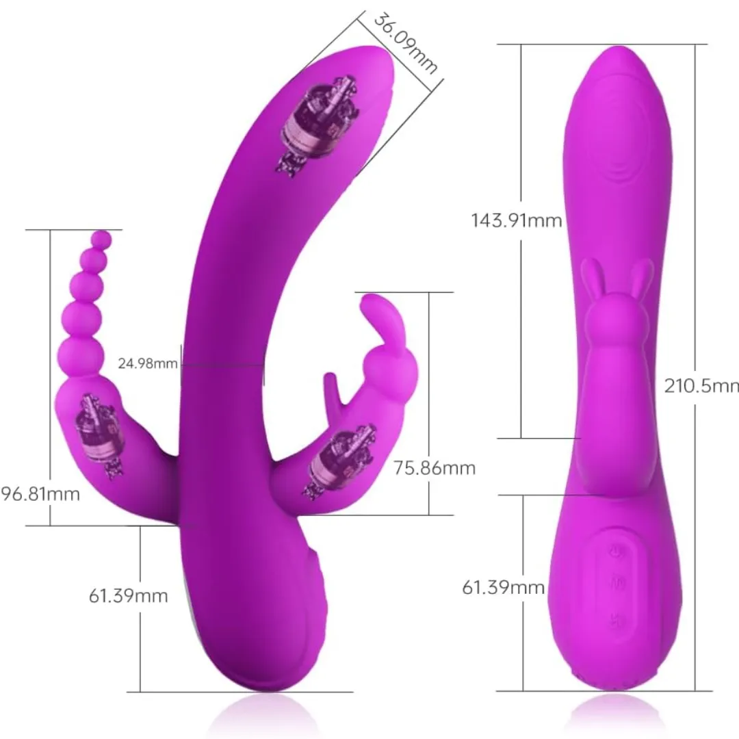 Vibrador Triple estimulación Rabbit 