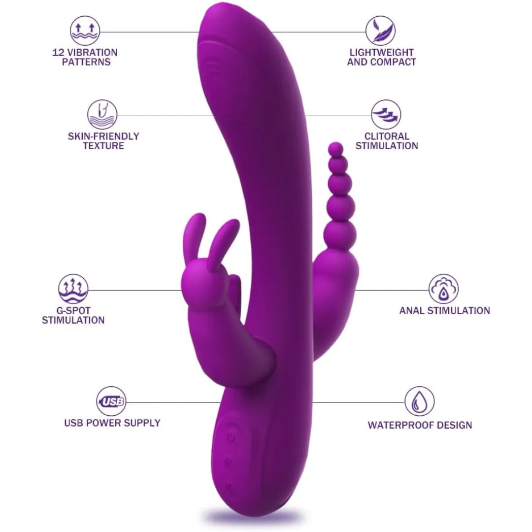 Vibrador Triple estimulación Rabbit 