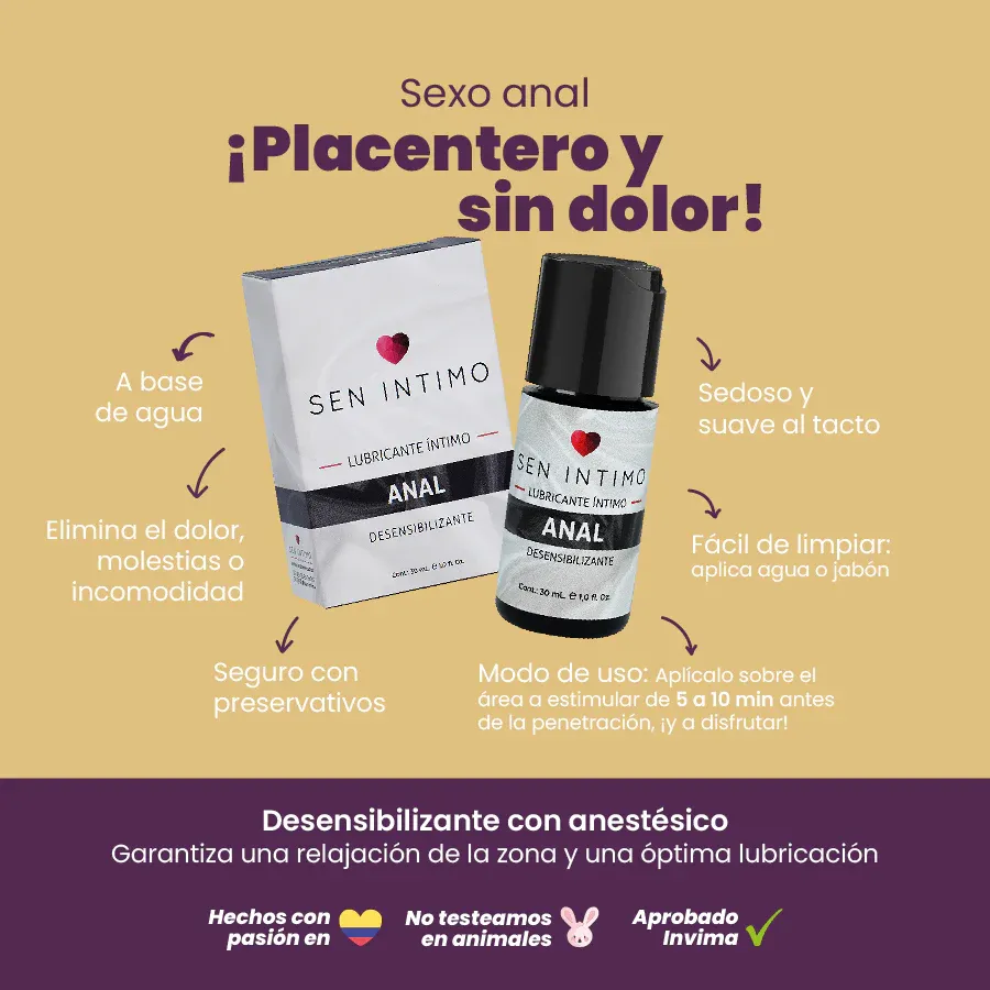 Lubricante Anal Desensibilizante  Sen Intimo