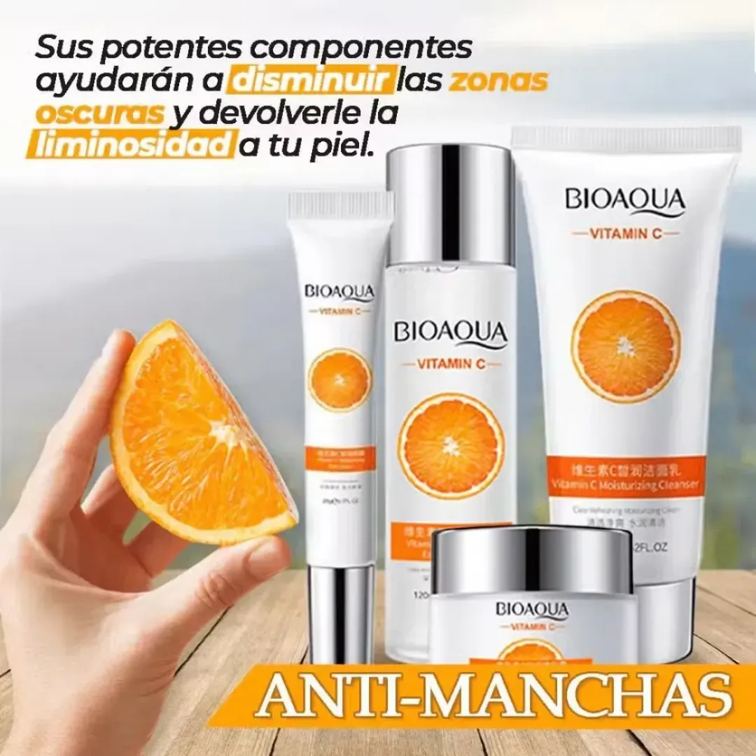  Kit De Lujo Facial Antiedad Ultra Hidratante de Vitamina C  Bioaqua