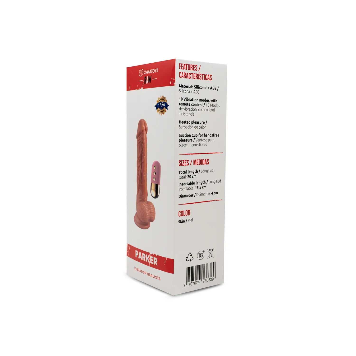 Vibrador Realista Parker Piel