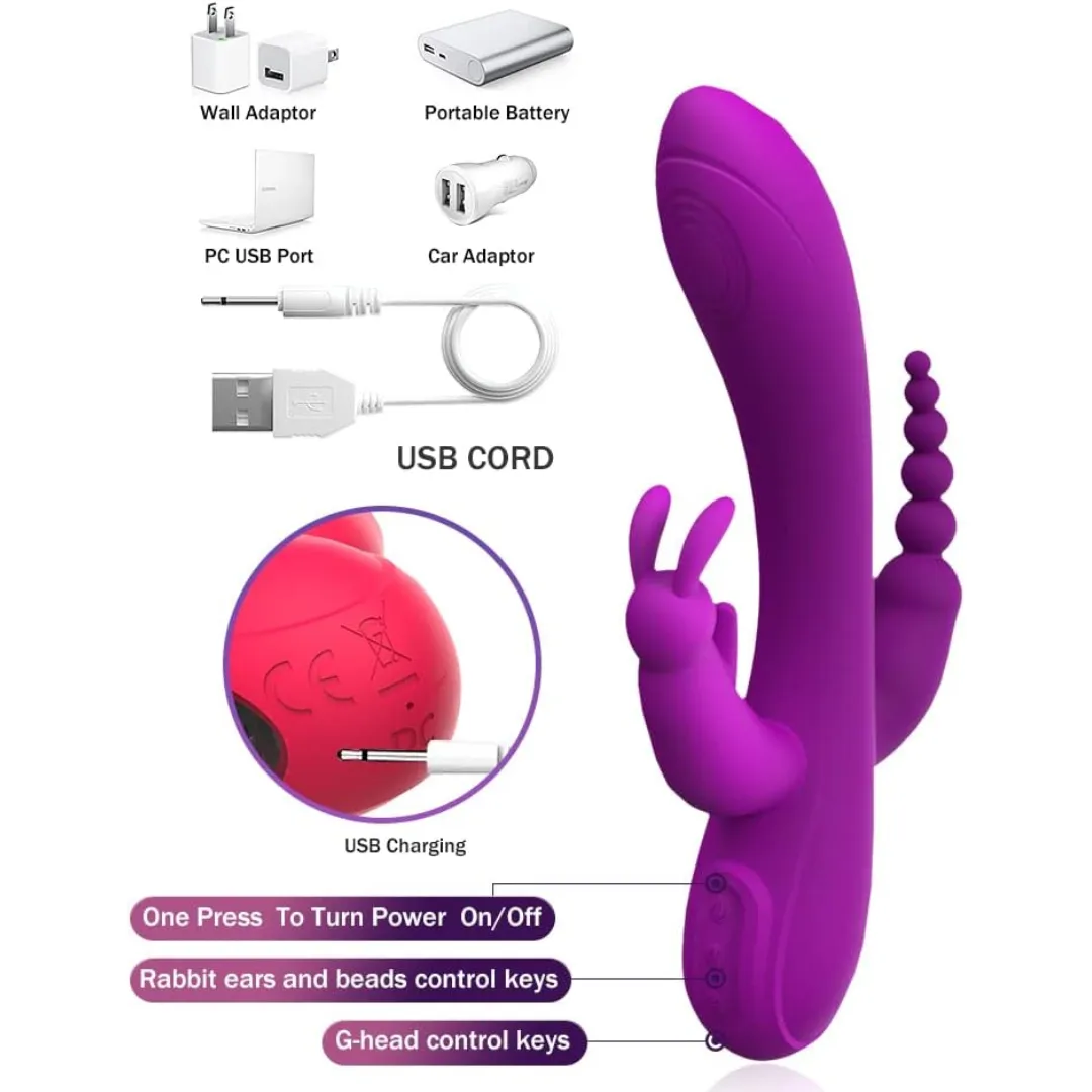 Vibrador Triple estimulación Rabbit 