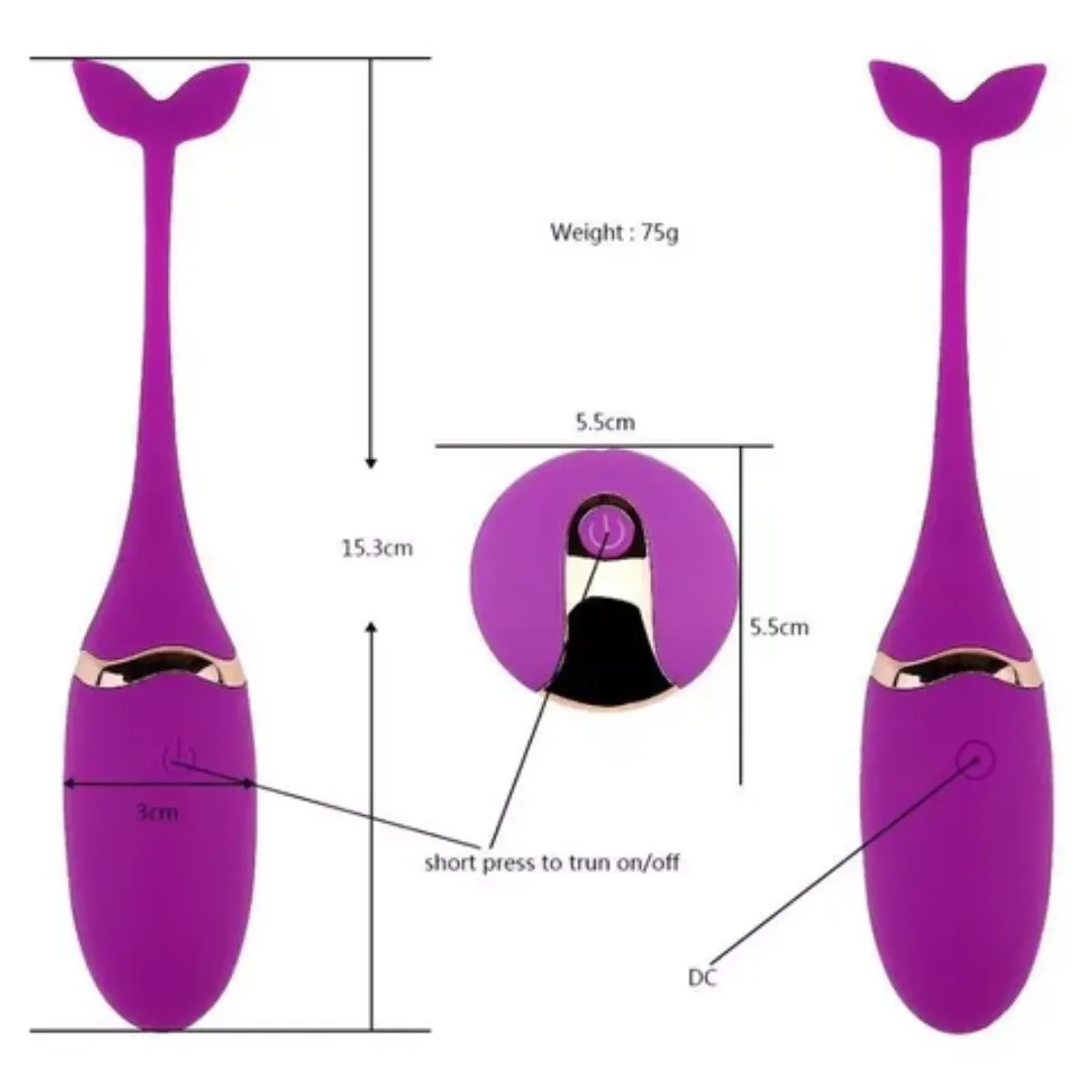 Huevo Vibrador Inalambrico Recargable Ballena