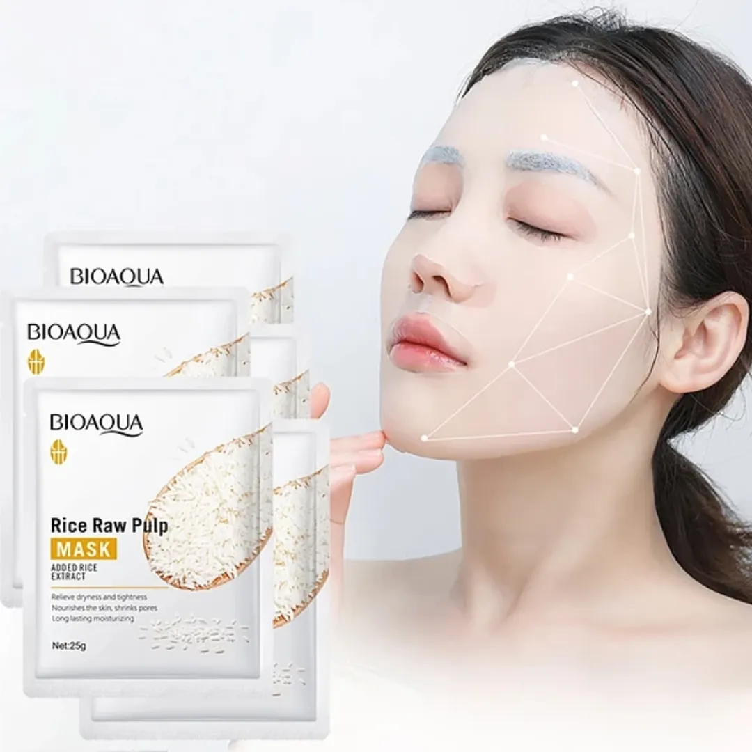 Rutina Facial De Arroz Coreana, Blanqueadora, Elimina Manchas y Rejuvenece Tu Rostro Bioaqua