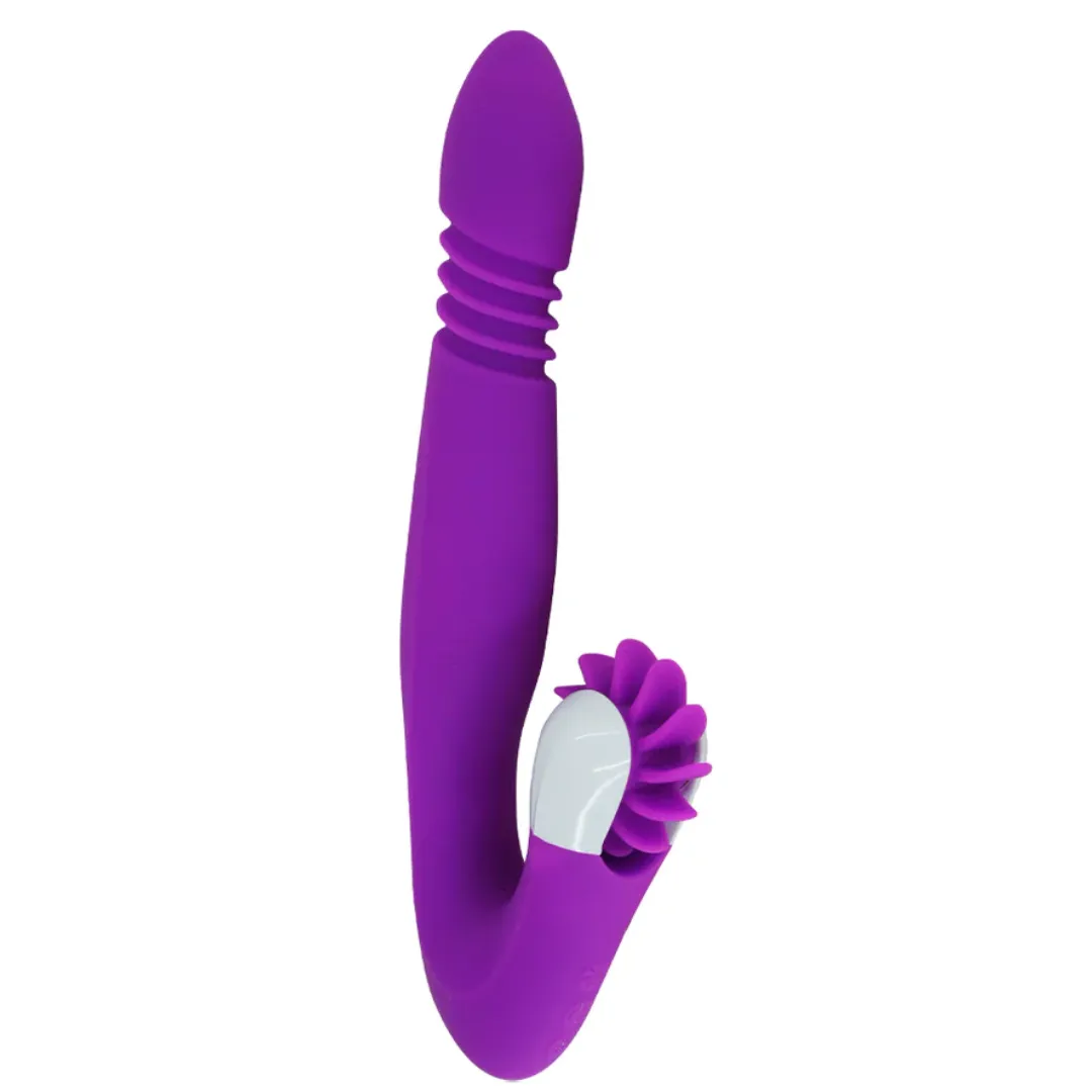 Vibrador Con Rotacion Doble Estimulación Kitty Rod