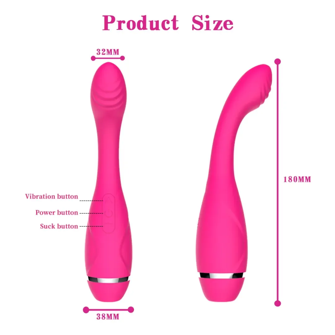 Vibrador Con Succion Ultra Silencioso G Spot Sucking