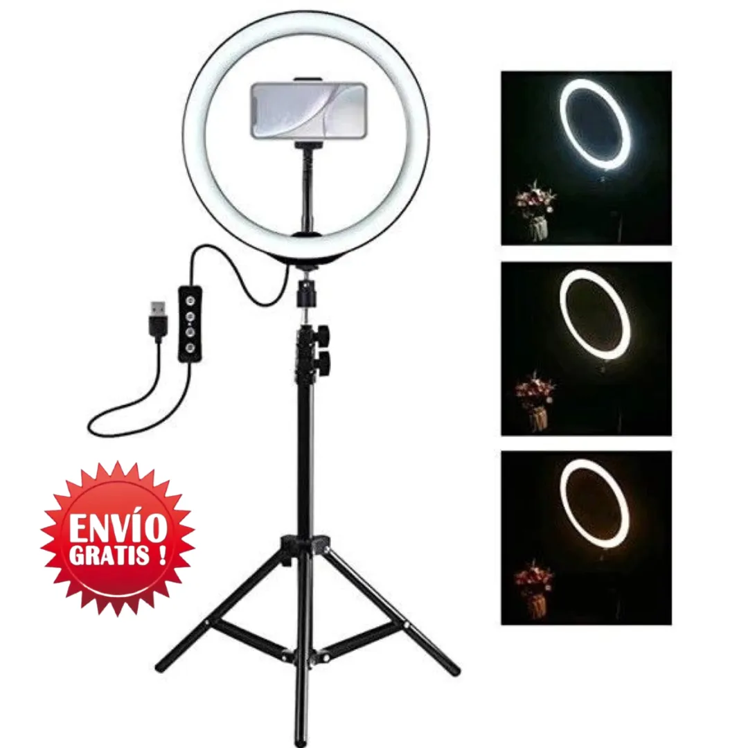 Aro De Luz De 30Cm QX-300 Con Tripode