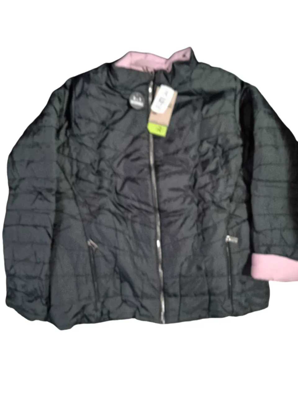 chaqueta de dama negra doble faz talla unica