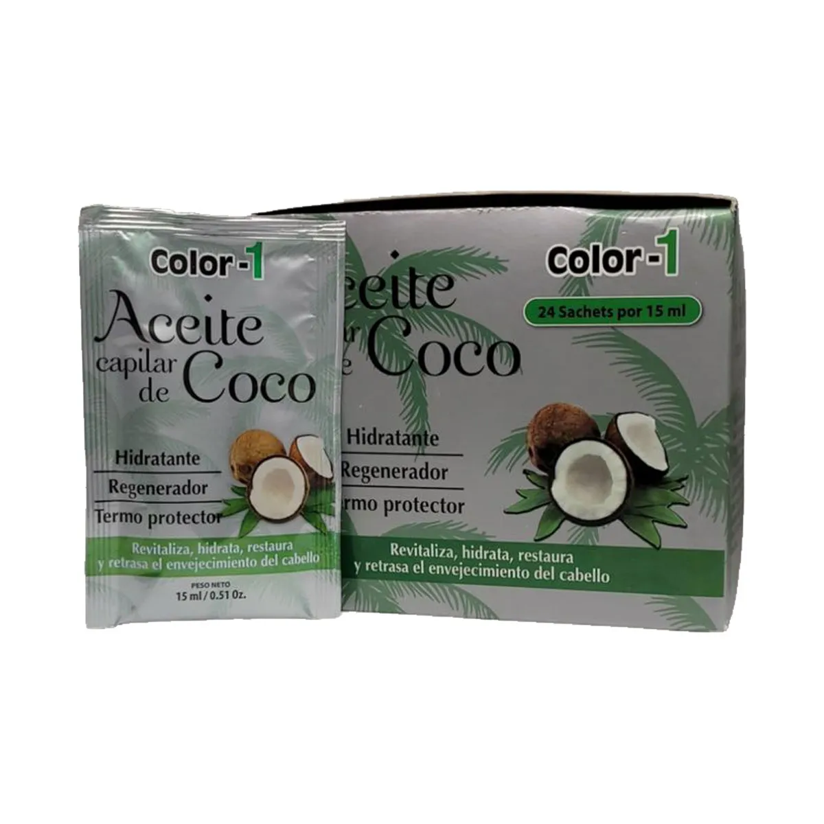 Aceite Capilar de Coco Sachet COLOR 1