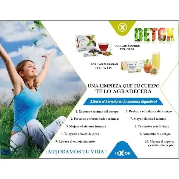 Kit Detox Fuxion 7 Prunex1 + 7 Floraliv - Limpieza de Colon