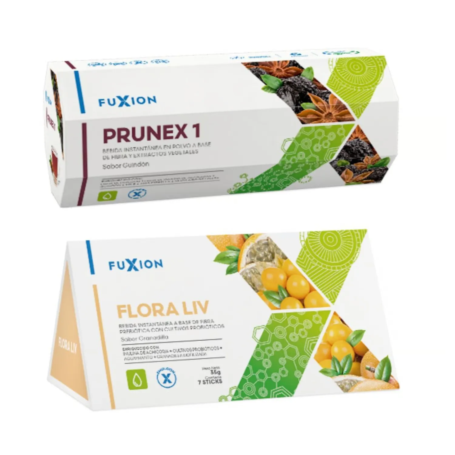 Kit Detox Fuxion 7 Prunex1 + 7 Floraliv - Limpieza de Colon