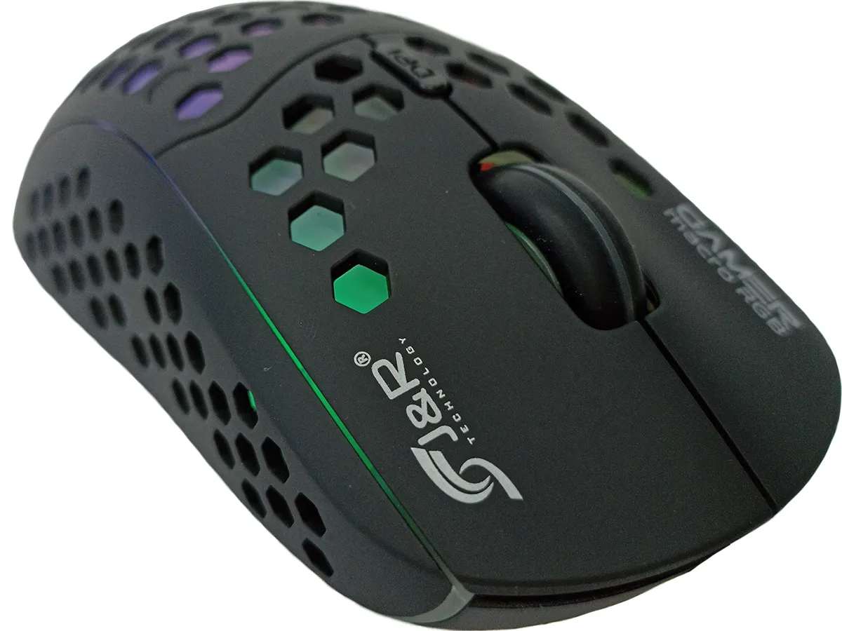 Mouse Gamer Retroiluminado Rgb Panel De Abeja 6400 Dpi 6d