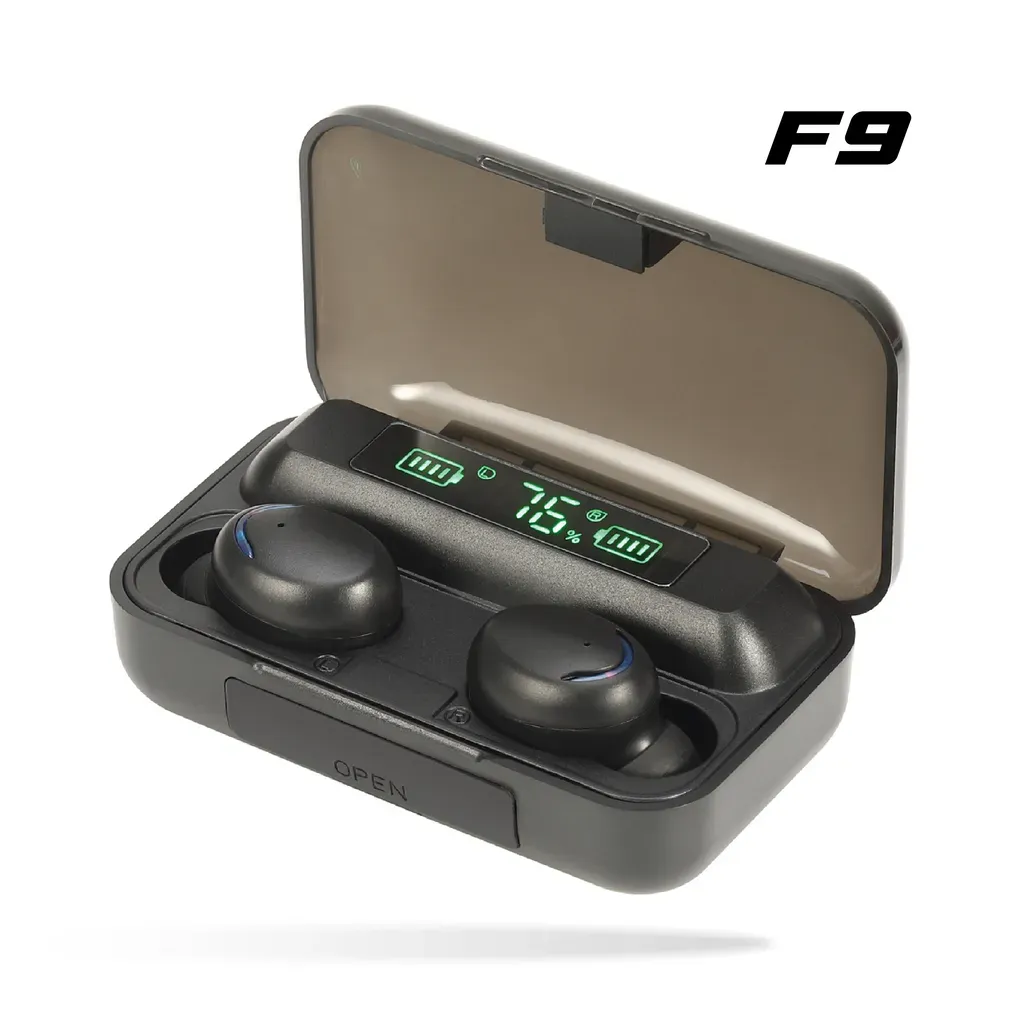 Audífonos Inalámbricos Bluetooth F9 Color Negro 