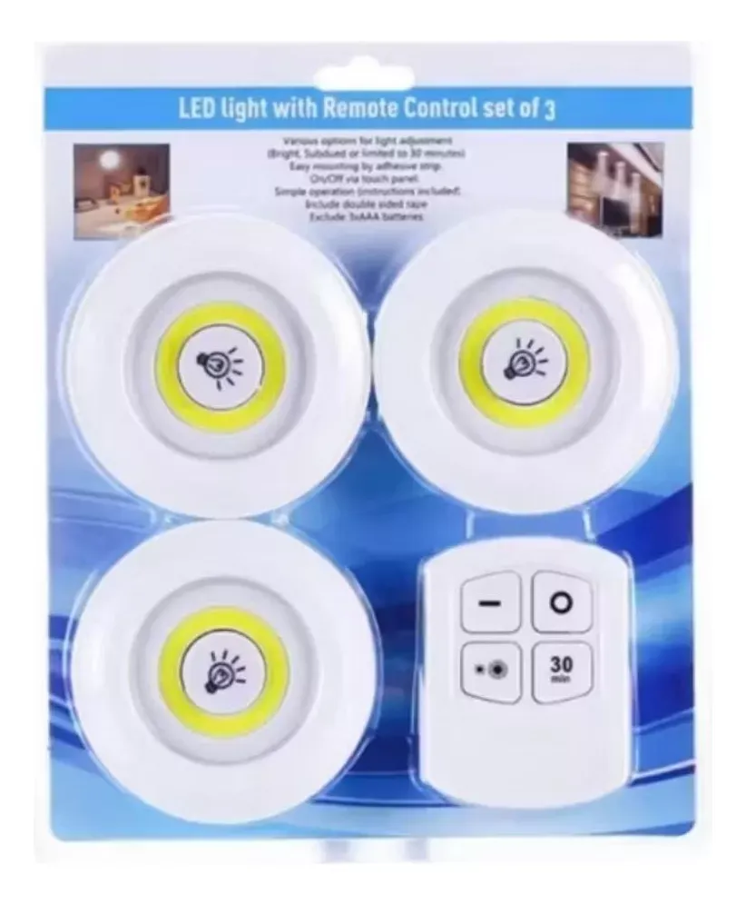 Juego Bombillas Luces Inalámbricas X3 + Control Mando