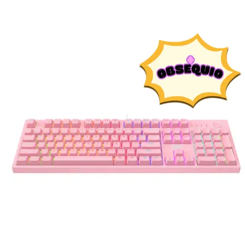 Teclado Mecanico Rosado Havit-871L RGB + Obsequio