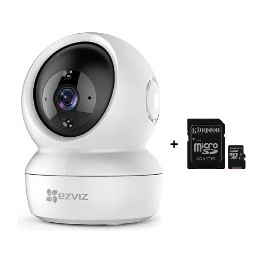 Camara Wifi Inalambrica 360 EZVIZ + Micro Sd +64GB 