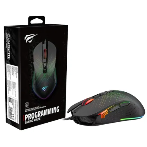 Mouse Gamer usb 7 Botones RGB HAVIT MS1019 6400dpi  Negro