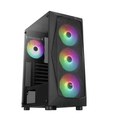 Chasis Gamer Aerocool Falcon 4Fans RGB Vidrio Templado 