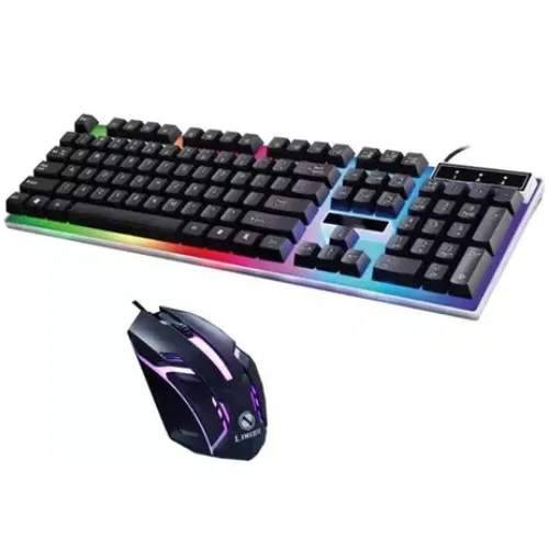 Combo Gamer F92 / Teclado Y Mouse Con Luces Multicolor / Usb