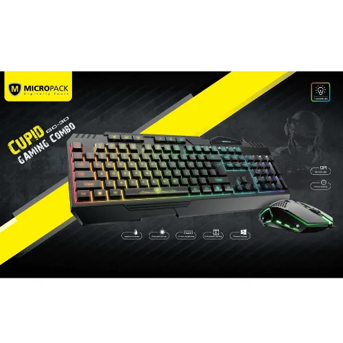 Mouse y Teclado Gamer Retroiluminado MicroPack  GC30