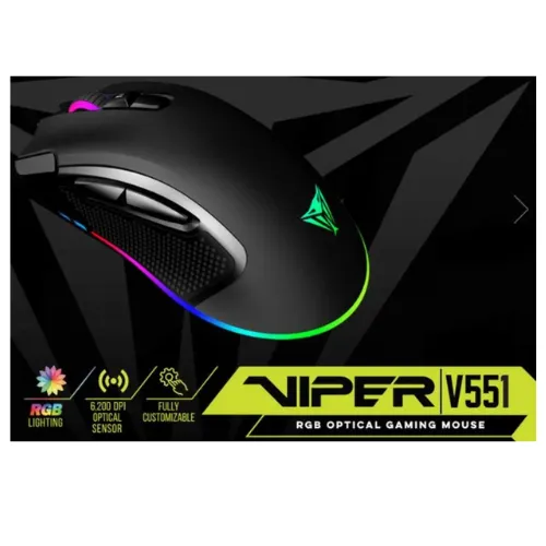 Mouse Gamer Patriot Viper V551 Rgb Negro