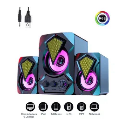 Parlante para Computador 2.1 RGB G3 Subwoofer