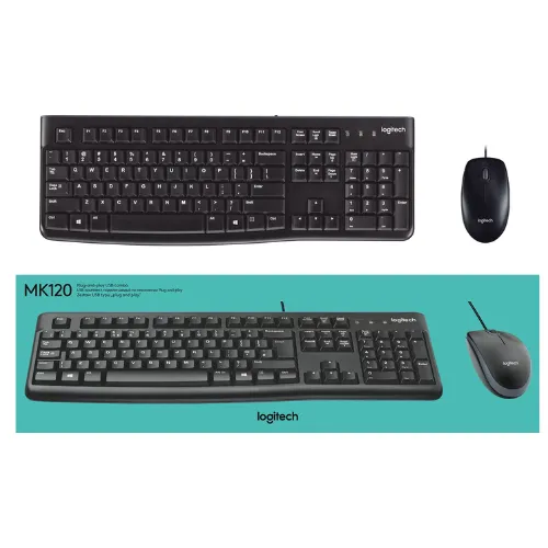 Combo Mouse y Teclado USB MK120 Logitech Alambrico