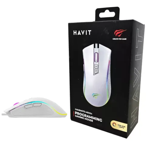 Mouse Gamer Havit MS1034 Blanco 