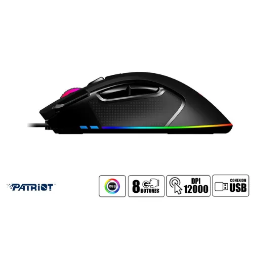 Mouse Gamer Patriot Viper V551 Rgb Negro