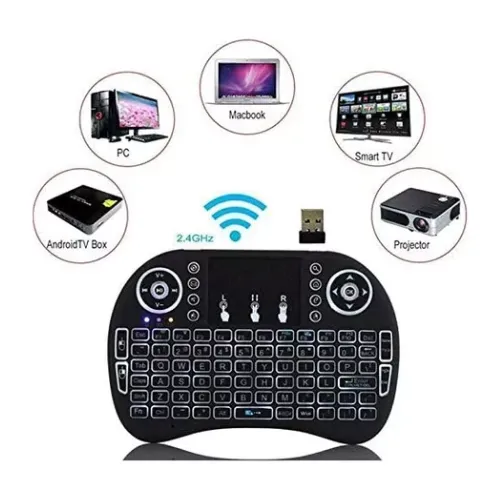 Mini Teclado Inalámbrico Control Smart Tv Retroiluminado 