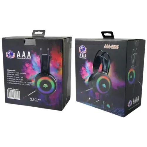 Diadema Gamer Usb  Rgb 7.1 Y Micrófono AAA-M06