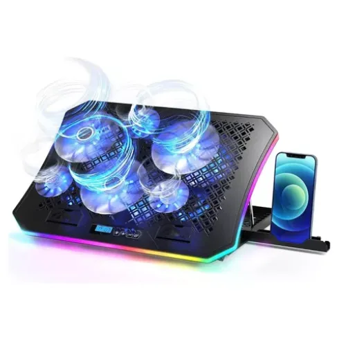 Base refrigerante Gamer RGB S500 Con Soporte para Celular