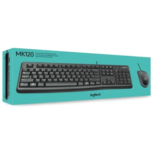 Combo Mouse y Teclado USB MK120 Logitech Alambrico