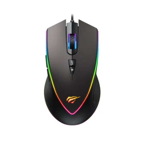 Mouse Gamer  RGB HAVIT MS1017 6400dpi Usb 7 Botones Negro