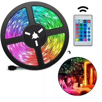 Cinta Luz Led Control Remoto RGB 5 Metros Con Control