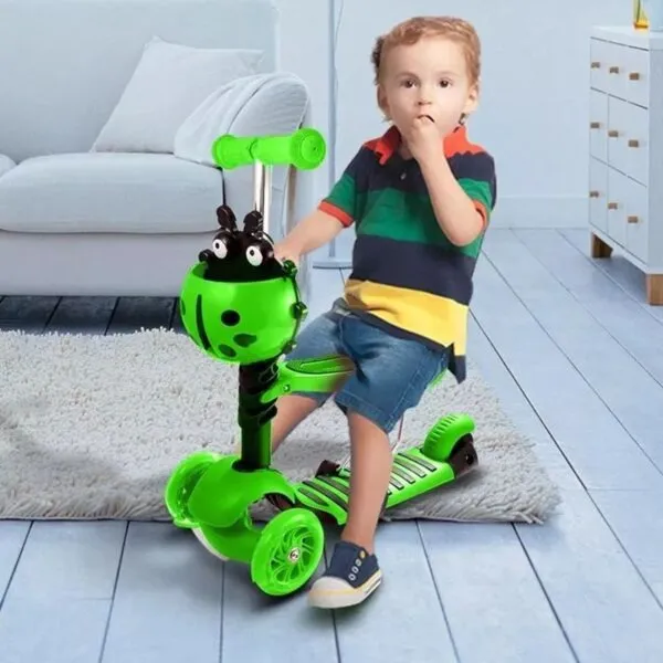 Patineta Scooter Convertible 5 En 1 Para Niños Monopatin Con Luces Led