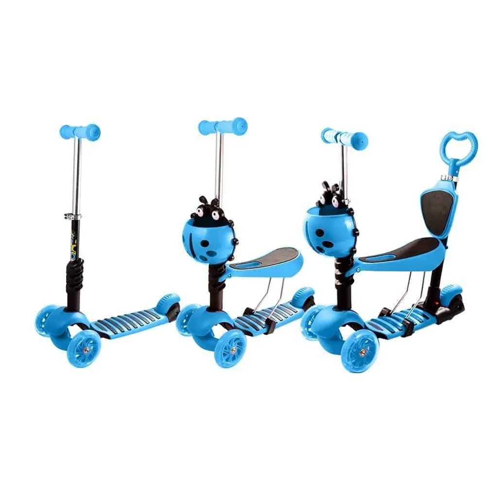 Patineta Scooter Convertible 5 En 1 Para Niños Monopatin Con Luces Led