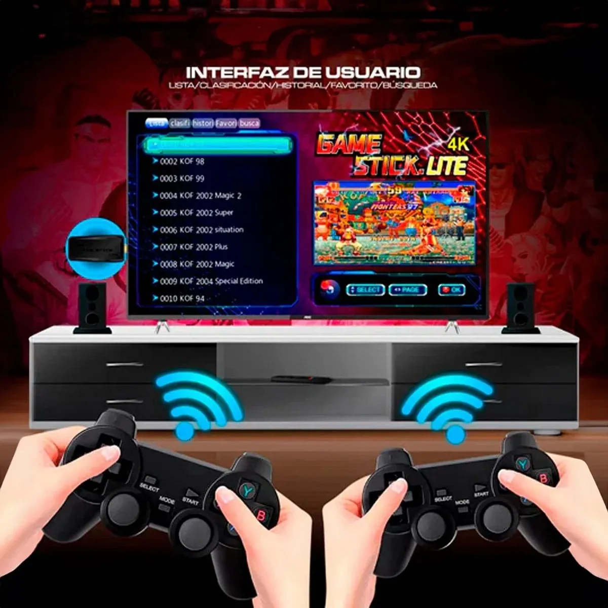 Consola Retro Hdmi 2 Controles Inalambricos Mas 10000 Juegos