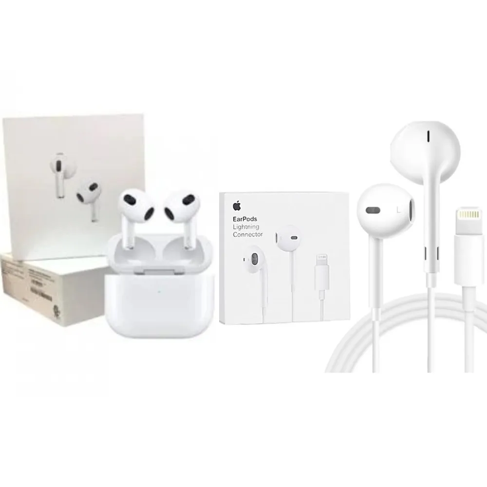 Airpods 3 Generacion Audifonos Iphone + Earpods Lightning 