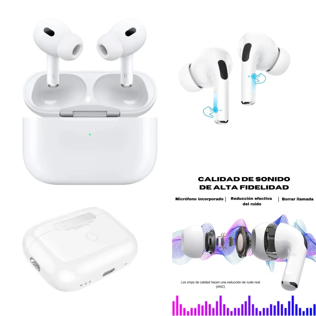 Audifonos AirPods Pro 1.1 + Limpiador De Obsequio 